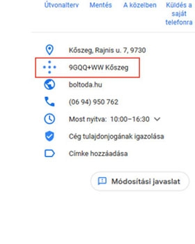 GPS koordináták helyett Plusz Kódok